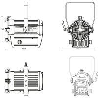 Showtec Performer 1000 LED MKII Kompaktes 90 W warmweißes Theater LED fresnel - 3100 K