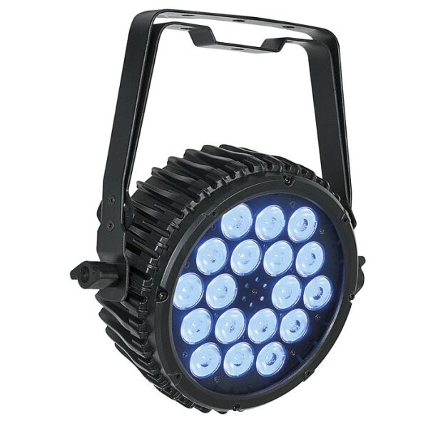 Showtec Compact Par 18 MKII 18x 3 W RGB LED PAR - schwarz