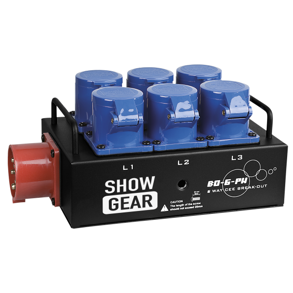 Showgear BO-6-PWC CEE 16 A to 6 x CEE 16 A
