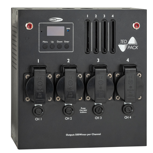 Showtec TED Pack LC 4-Channel Dimmer Pack with local control