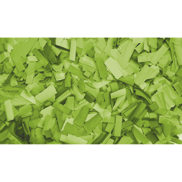 Showgear Confetti - Rectangle Clear green, 55 x 17 mm, 1 kg, flameproof and biodegradable
