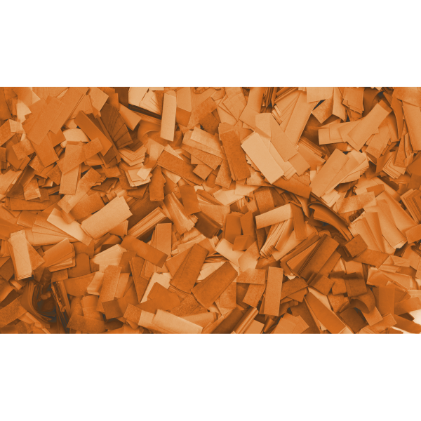 Showgear Confetti - Rectangle Orange, 55 x 17 mm, 1 kg, flameproof and biodegradable