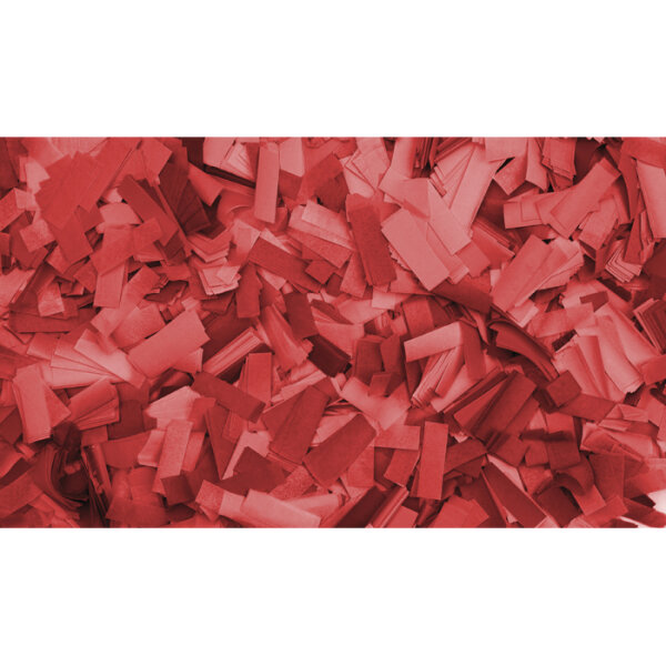 Showgear Confetti - Rectangle Red, 55 x 17 mm, 1 kg, flameproof and biodegradable