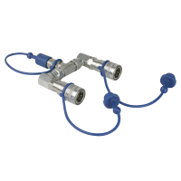 Showtec CO? 3/8 Q-Lock 2-way Splitter Geschlossenes System