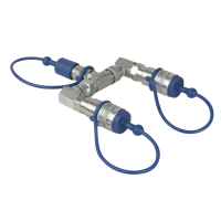Showtec CO? 3/8 Q-Lock 2-way Splitter Closed system
