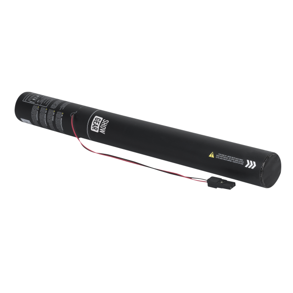 Showgear Electric Confetti Cannon 50 cm, schwarz, feuerhemmend und biologisch abbaubar