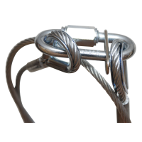 Showgear Safety Cable 5 mm - BGV-C1 WLL: 20 kg - 60 cm - Silber