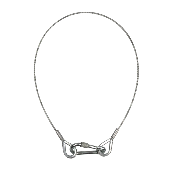 Showgear Safety Cable 3 mm WLL: 5 kg - 60 cm - silver