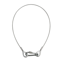 Showgear Safety Cable 3 mm WLL: 5 kg - 60 cm - silver