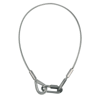 Showgear Safety Cable 8 mm - BGV-C1 WLL: 64 kg - 100 cm -...