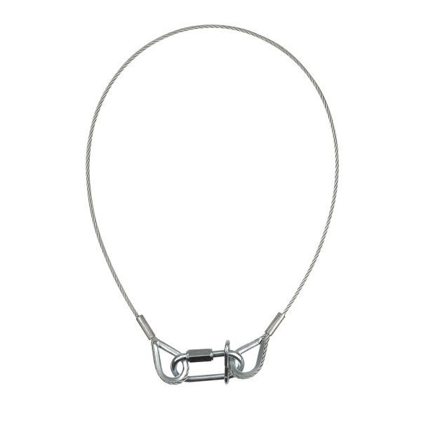 Showgear Safety Cable 3 mm WLL: 5 kg - 60 cm - silver