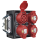Showgear Breakout-box 16-pin Connector to 4x CEE 4P 16 A Red