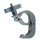 Doughty 50 mm Trigger Clamp SWL: 200 kg, Aluminium, silver