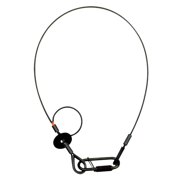 Saveking Safety Cable 3 mm - BGV-C1 WLL: 20 kg - 60 cm - black