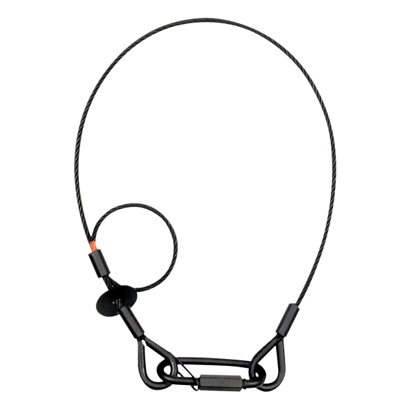 Saveking Safety Cable 4 mm - BGV-C1 WLL: 40 kg - 60 cm - black