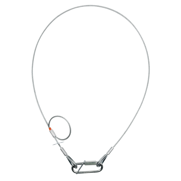 Saveking Safety Cable 4 mm - BGV-C1 WLL: 40 kg - 100 cm - silver