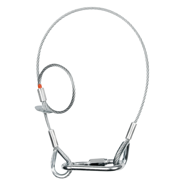 Saveking Safety Cable 5 mm - BGV-C1 WLL: 60 kg - 60 cm - Silber