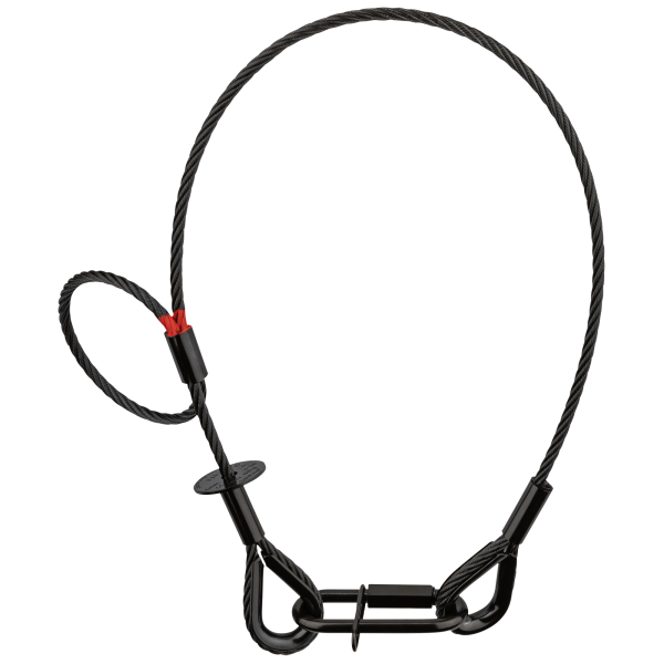Saveking Safety Cable 5 mm - BGV-C1 WLL: 60 kg - 60 cm - Schwarz