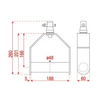 Showgear Single Downrigger Schwarz (GT/GQ)