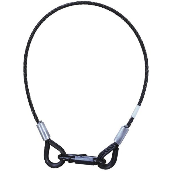 Showgear Safety cable 5 mm - BGV-C1 WLL: 15 kg - 60 cm - schwarz