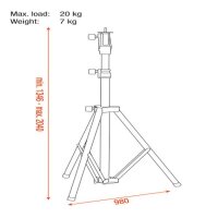 Showgear Follow Spot Stand 1346 - 2040 mm