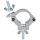 Showgear 32 mm Compact Half Coupler Zulässige Nutzlast: 50 kg, Aluminium - Silber