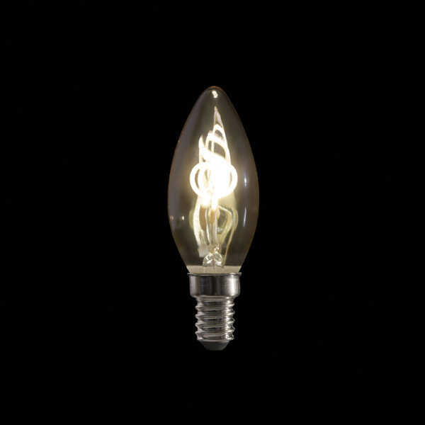 Showgear LED Filament Candle Bulb B10 2 W - dimmbar - Spiraldraht