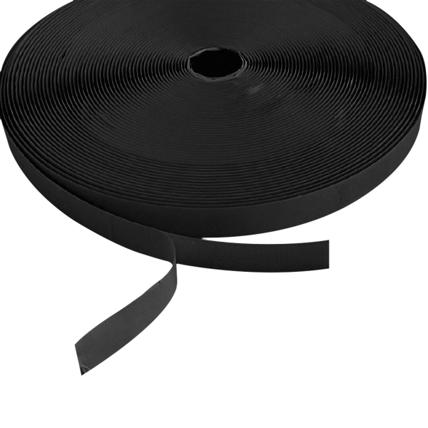 Showgear Hook and Loop Tape - Hook Side Schwarz - 20 mm x 25 m - selbstklebend
