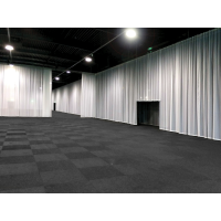 Showgear Voile CS Curtain, 55 g/m² Black - 300 x 300 cm (W x H) - unpleated