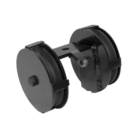 Wentex Eurotrack - Double Wheel Pulley Time wheel - 85 mm - black