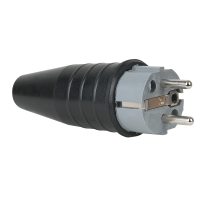 PCE Rubber Schuko Connector Male Grau - 240 V - CEE 7/VII...