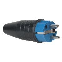 PCE Rubber Schuko Connector Male Blau - 240 V - CEE 7/VII...