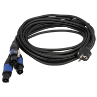 DAP Schuko to Neutrik powerCON splitter 3-way 5 m