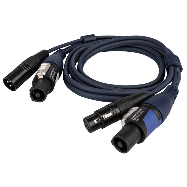 DAP powerCON/XLR M - powerCON/XLR F - DMX / Power 3 m