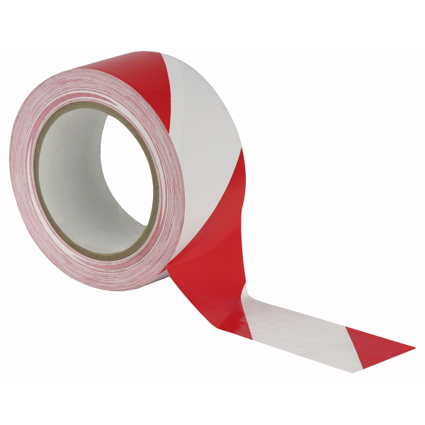 Showgear Floor-Marking Tape Red - white - 50 mm / 33 m