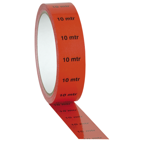 Showgear Marker / Indicator Tape Red "10 m" - 25 mm / 33 m