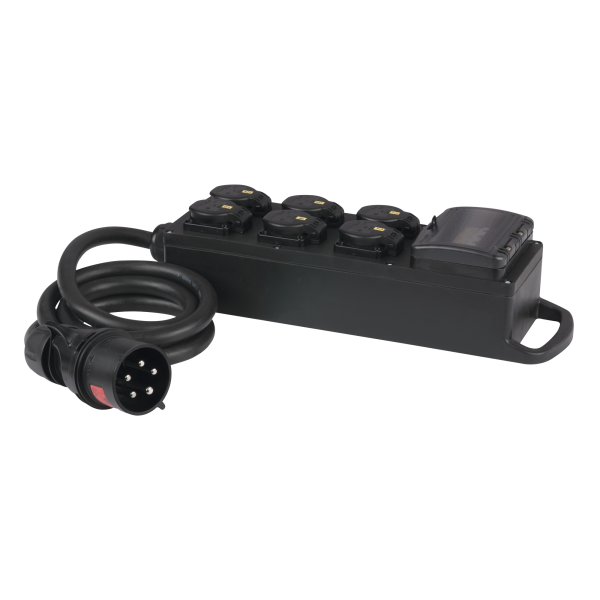 PCE MPD-616 Power Splitter CEE 32 A 6x Schuko-Steckdose, Typ F
