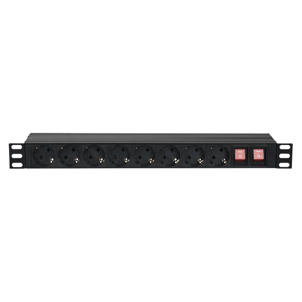 Showgear 19" 1U Main Power Strip 16 Front and back control