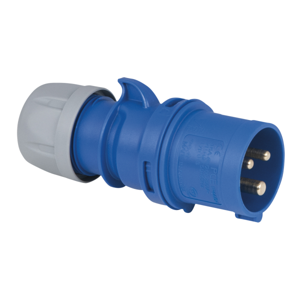 PCE CEE 16 A/240 V - 3P Plug male Blau - IP44