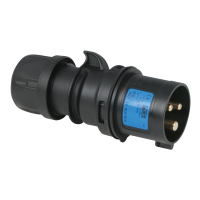 PCE CEE 16 A/240 V - 3P Plug male Black - Turbo Terminal...