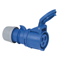 PCE CEE 16 A/240 V - 3P Plug female Blau - IP44