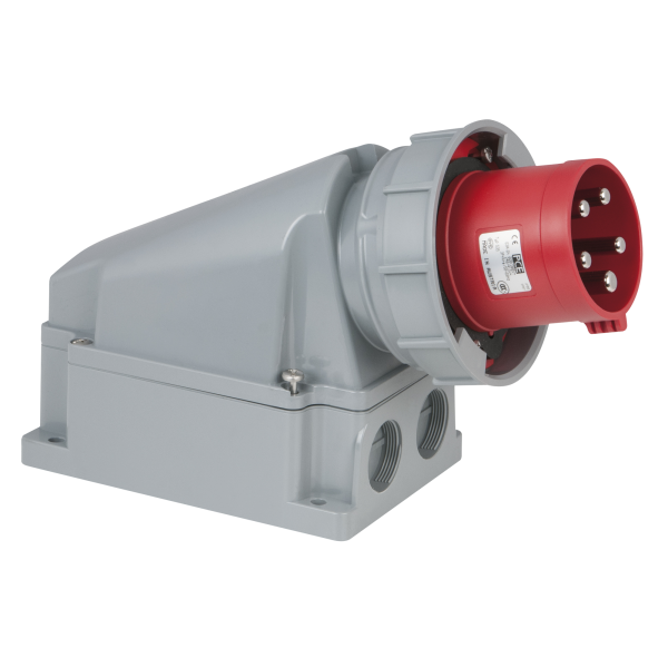 PCE CEE 63 A/400 V 5P Wallmount - male Red