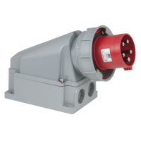 PCE CEE 63 A/400 V 5P Wallmount - male Rot - IP67