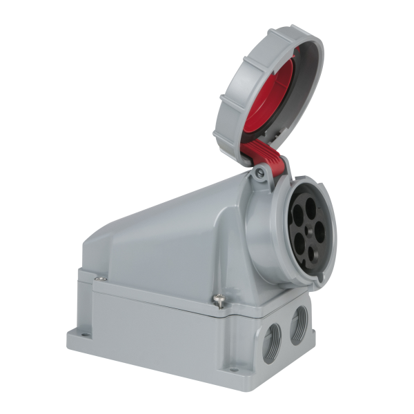 PCE CEE 63 A/400 V 5P Wallmount - female Red