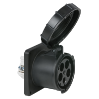 PCE CEE 125 A/400 V 5-pin Socket female Black