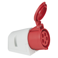 PCE CEE 32 A/400 V 5P Wallmount - female Rot - IP44