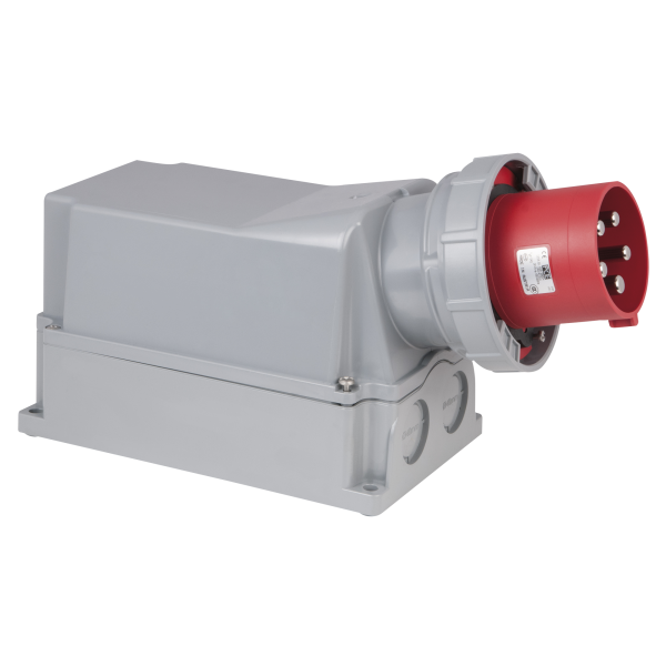 PCE CEE 125 A/400 V 5P Wallmount - male Red