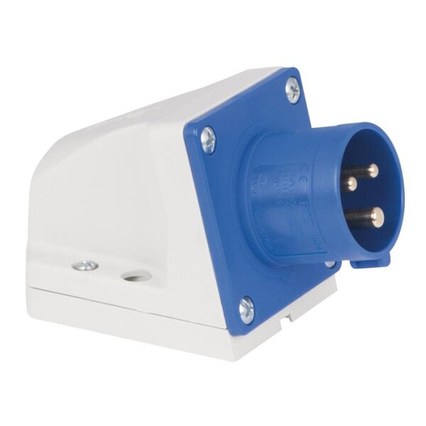 PCE CEE 16 A/240 V 3P Wallmount - male Blue