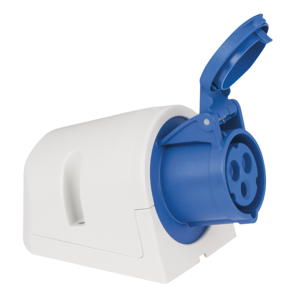 PCE CEE 16 A/240 V 3P Wallmount - female Blue
