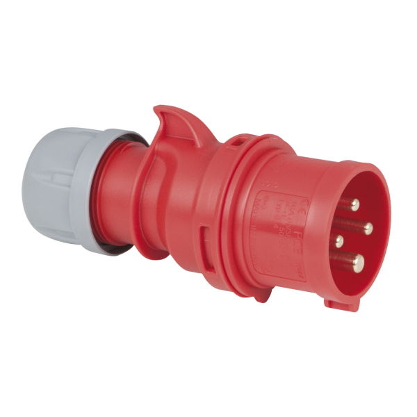 PCE CEE 16 A/400 V - 4P Plug male Red